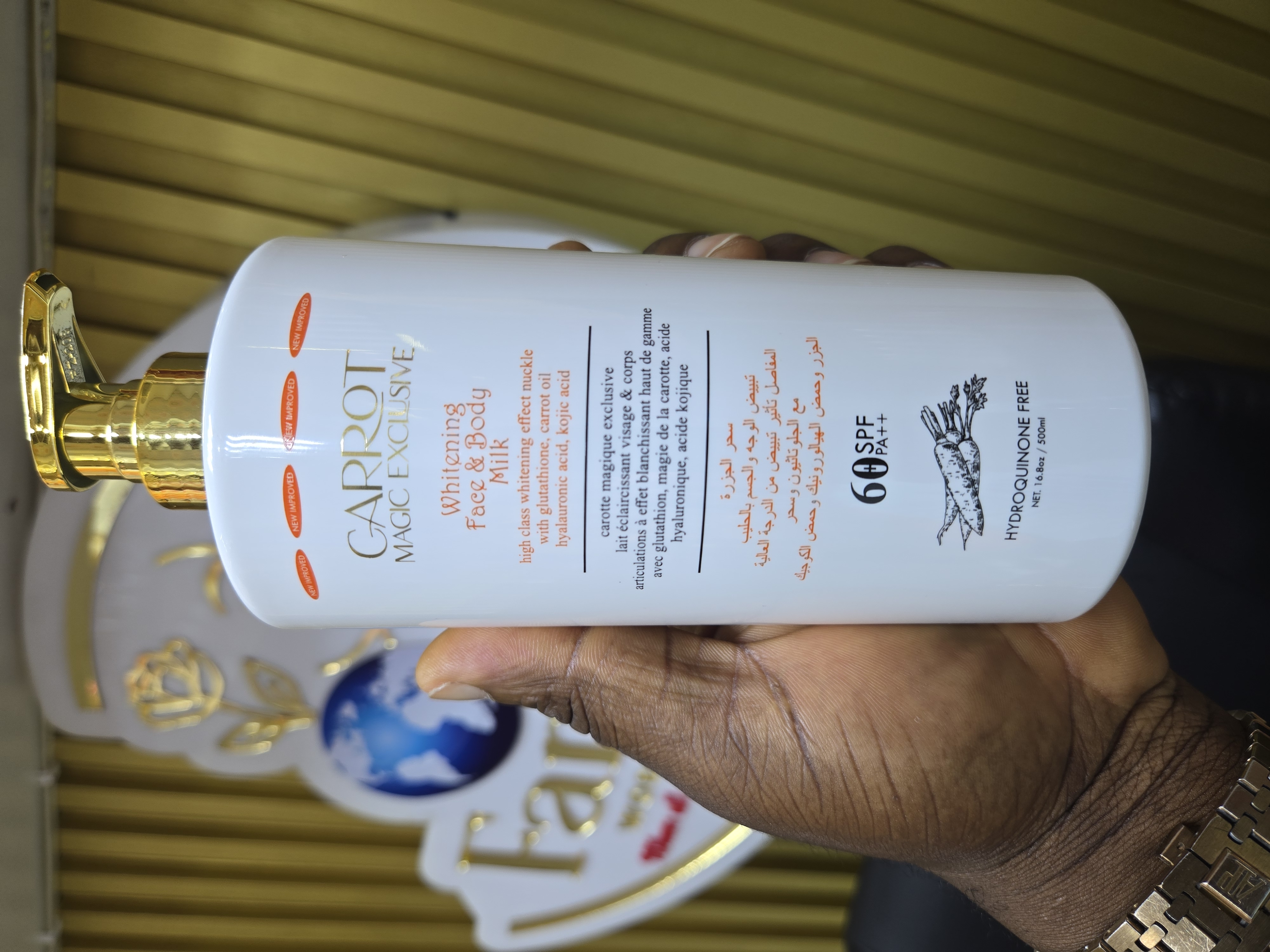 Carrot magic body lotion